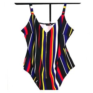 Multi stripe bodysuit from fashion nova size 1X